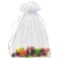 Tojwi 50pcs Organza Bags-Mix Color 3.54''x4.33''(9x11cm) Satin Drawstring Organza Pouch Wedding Party Favor Gift Bag Jewelry Watch Bags (White)